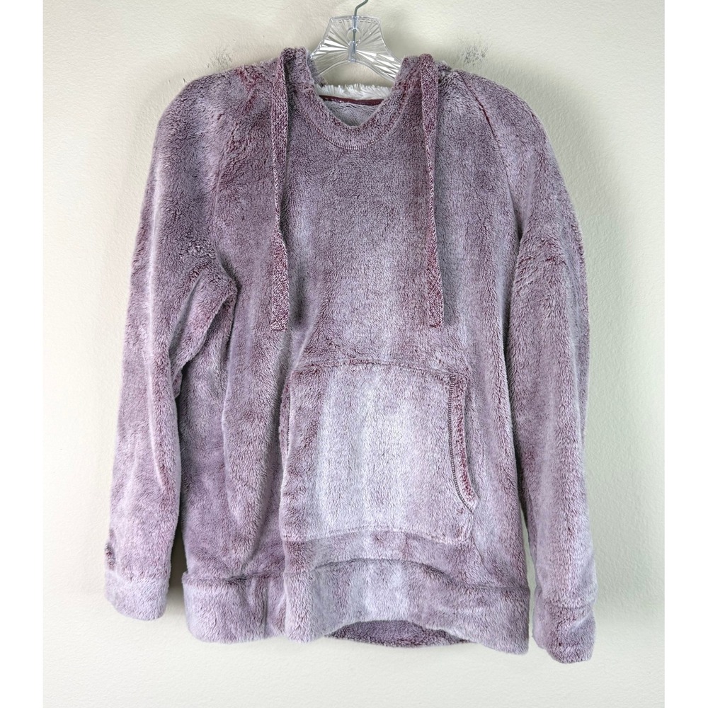 Member's Mark Hoodie Womens Small Cozy Plush Pullover Wine Faux Fur F11177D888